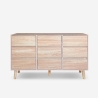 Kommode aus Holz fürs Wohnzimmer 9 Schubladen 120x40x72cm Vudan Angebot