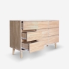 Kommode aus Holz fürs Wohnzimmer 9 Schubladen 120x40x72cm Vudan Rabatte