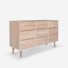 Kommode aus Holz fürs Wohnzimmer 9 Schubladen 120x40x72cm Vudan Verkauf