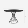 Tisch Design rund modern schwarz aus Glas 120cm für Wohnzimmer Naji Sales