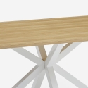 Esstisch aus Holz 200x100cm mit weißen gekreuzten Beinen Moyo Angebot