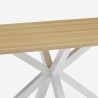 Esstisch aus Holz 200x100cm mit weißen gekreuzten Beinen Moyo Angebot