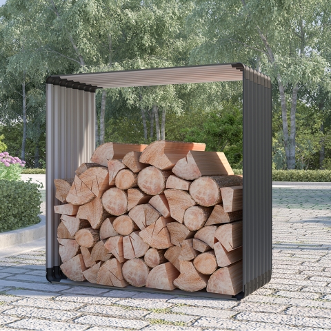 Holzhütte für den Garten aus Metall 110x52x110cm Livigno Aktion