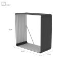 Holzhütte für den Garten aus Metall 110x52x110cm Livigno Auswahl