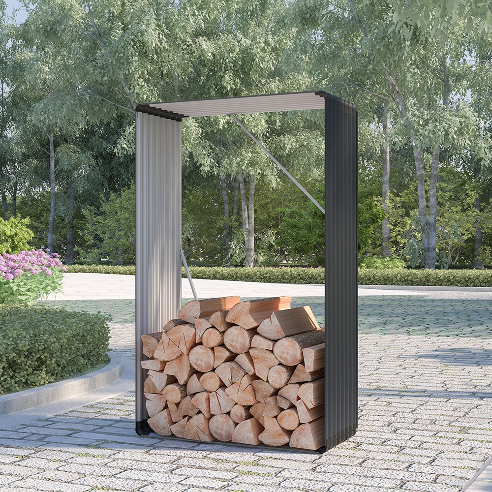 Holzhütte für den Garten aus Metall 110x52x180cm Courmayeur Aktion Holzhütte für den Garten aus Metall 110x52x180cm Courmayeur Aktion