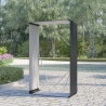 Holzhütte für den Garten aus Metall 110x52x180cm Courmayeur Lagerbestand