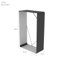 Holzhütte für den Garten aus Metall 110x52x180cm Courmayeur Auswahl