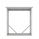 Holzhütte für den Garten aus Metall 182x89x190cm Vipiteno Katalog