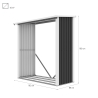 Holzhütte für den Garten aus Metall 182x89x190cm Vipiteno Lagerbestand