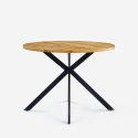 Tisch 100cm rund aus Holz mit gekreuzten Beinen Küche Esszimmer Mako Verkauf