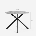 Tisch 100cm rund aus Holz mit gekreuzten Beinen Küche Esszimmer Mako Sales