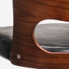Barhocker hoch drehbar aus Holz und schwarzem Kunstleder Soru Rabatte