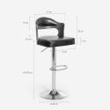 Barhocker hoch drehbar aus Holz und schwarzem Kunstleder Soru Katalog