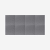 Set aus 8 Schallschutzpaneelen Design 60x60 grau Klank-GC Sales