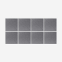 Set aus 8 dekorativen Schallschutzpaneelen 60x60 Polyester grau Toon-GC Verkauf