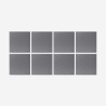 Set aus 8 dekorativen Schallschutzpaneelen 60x60 Polyester grau Toon-GC Verkauf