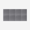 Set aus 8 dekorativen Schallschutzpaneelen 60x60 Polyester grau Toon-GC Sales