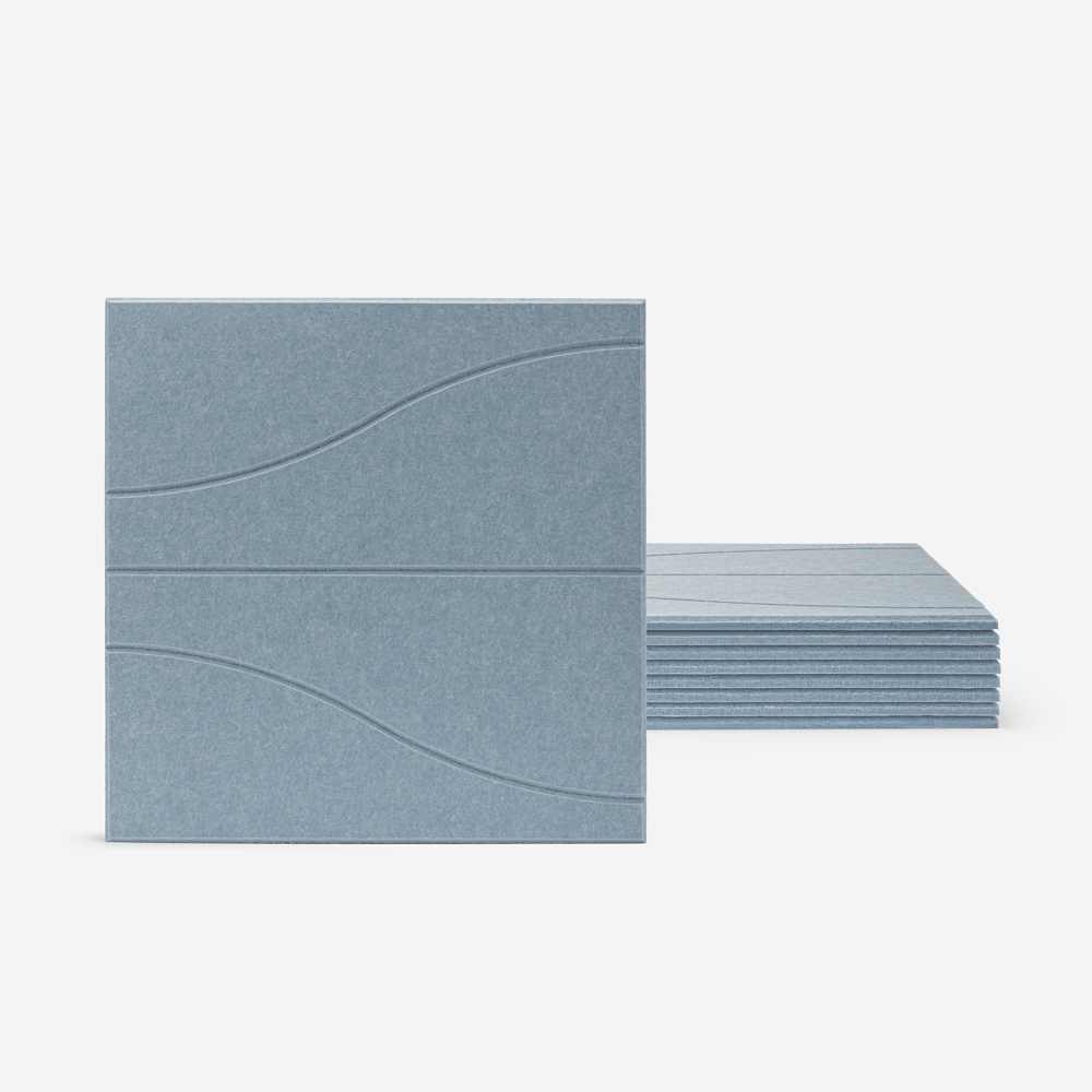 Set 8 dekorative Schallschutzpaneele 60x60 Design hellblau Zarbi-A