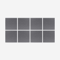 Set 8 Schallschutzpaneele 60x60 Polyester Design grau Zarbi-GC Verkauf