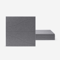 Set 8 Schallschutzpaneele 60x60 Polyester Design grau Zarbi-GC Aktion
