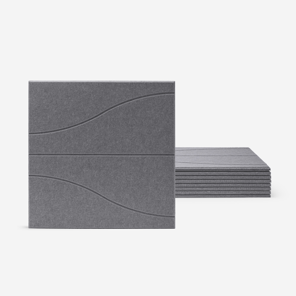 Set 8 Schallschutzpaneele 60x60 Polyester Design grau Zarbi-GC