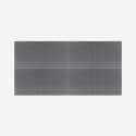 Set 8 Schallschutzpaneele 60x60 Polyester Design grau Zarbi-GC Sales