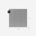 Set aus 8 Schallschutzpaneelen 60x60 dekorativ geometrisch grau Didi-G Katalog