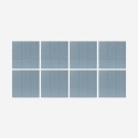 Set aus 8 dekorativen Schallschutzpaneelen fürs Wohnzimmer hellblau 60x60 Didi-A Verkauf
