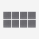 Set aus 8 dekorativen Schallschutzpaneelen 60x60 Polyester grau Didi-GC Verkauf