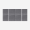 Set aus 8 dekorativen Schallschutzpaneelen 60x60 Polyester grau Didi-GC Verkauf