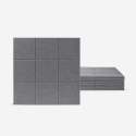 Set aus 8 dekorativen Schallschutzpaneelen 60x60 Polyester grau Didi-GC Aktion
