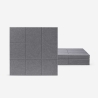 Set aus 8 dekorativen Schallschutzpaneelen 60x60 Polyester grau Didi-GC Aktion