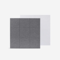 Set aus 8 dekorativen Schallschutzpaneelen 60x60 Polyester grau Didi-GC Angebot