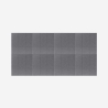 Set aus 8 dekorativen Schallschutzpaneelen 60x60 Polyester grau Didi-GC Sales