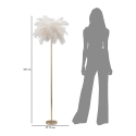 Stehlampe mit Federschirm und 3 Lichtquellen, Höhe 160 cm, Modell Palm L 