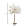 Tischlampe mit Federlampenschirm und 2 Lichtquellen Palm S 