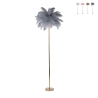 Stehlampe mit Federschirm und 3 Lichtquellen, Höhe 160 cm, Modell Palm L Preis
