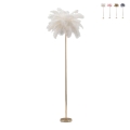 Stehlampe mit Federschirm und 3 Lichtquellen, Höhe 160 cm, Modell Palm L Aktion