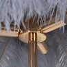 Stehlampe mit Federschirm und 3 Lichtquellen, Höhe 160 cm, Modell Palm L 