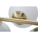 Moderner Kronleuchter im Design aus goldenem Metall und weißen Glaskugeln Glamy 7 Sales