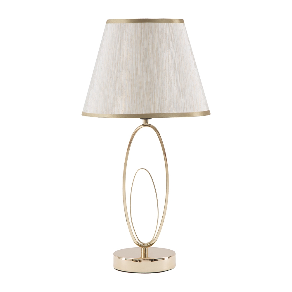 Elegante Tischlampe mit goldfarbener Basis und beigem Schirm Flush S Aktion Elegante Tischlampe mit goldfarbener Basis und beigem Schirm Flush S Aktion