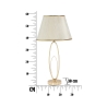 Elegante Tischlampe mit goldener Basis und beigem Schirm Flush M Auswahl