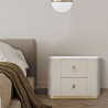 Eleganter Nachttisch mit 2 Schubladen und goldfarbenen Details 60x40cm Lullaby Verkauf