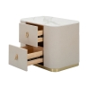 Eleganter Nachttisch mit 2 Schubladen und goldfarbenen Details 60x40cm Lullaby Angebot
