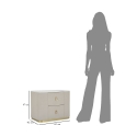 Eleganter Nachttisch mit 2 Schubladen und goldfarbenen Details 60x40cm Lullaby Eigenschaften