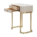 Eingangskonsole mit 2 Schubladen und goldenen Beinen 70x40cm Beauty Sales