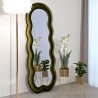Wand- oder Standspiegel Samt Wellendesign 60x160cm Miki Sales