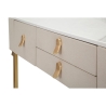 Glamour Eingangskonsole mit 3 Schubladen und goldenen Beinen 100x40cm Lagerbestand