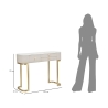 Glamour Eingangskonsole mit 3 Schubladen und goldenen Beinen 100x40cm Eigenschaften