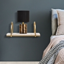 Wandregal Glam aus goldfarbenem Metall und weißem Marmor Marble Verkauf